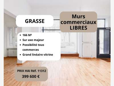 Murs commerciaux libres 166m² axe majeur Grasse 