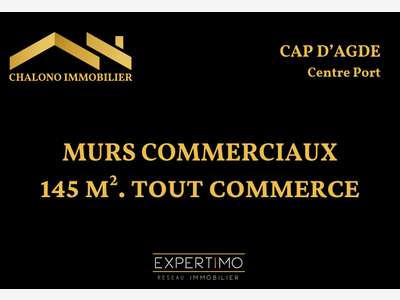 AV murs commerciaux de 145m² au Cap d'Agde port