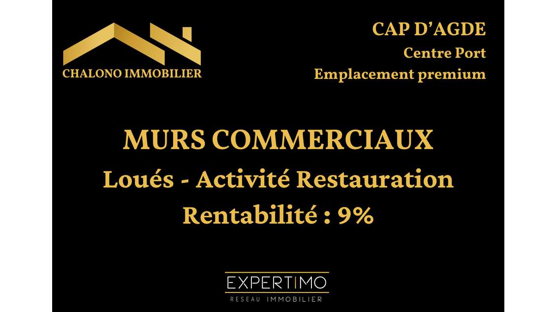 DEPT 34 - LE CAP D'AGDE, CENTRE PORT. MURS COMMERC
