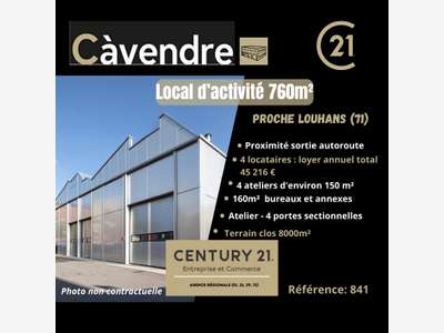 AV bâtiment industriel récent 760m² proche Louhans