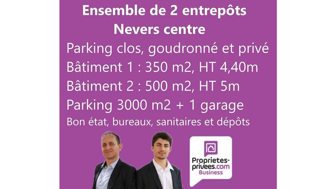 Vente 2 entrepôts secteur Nevers