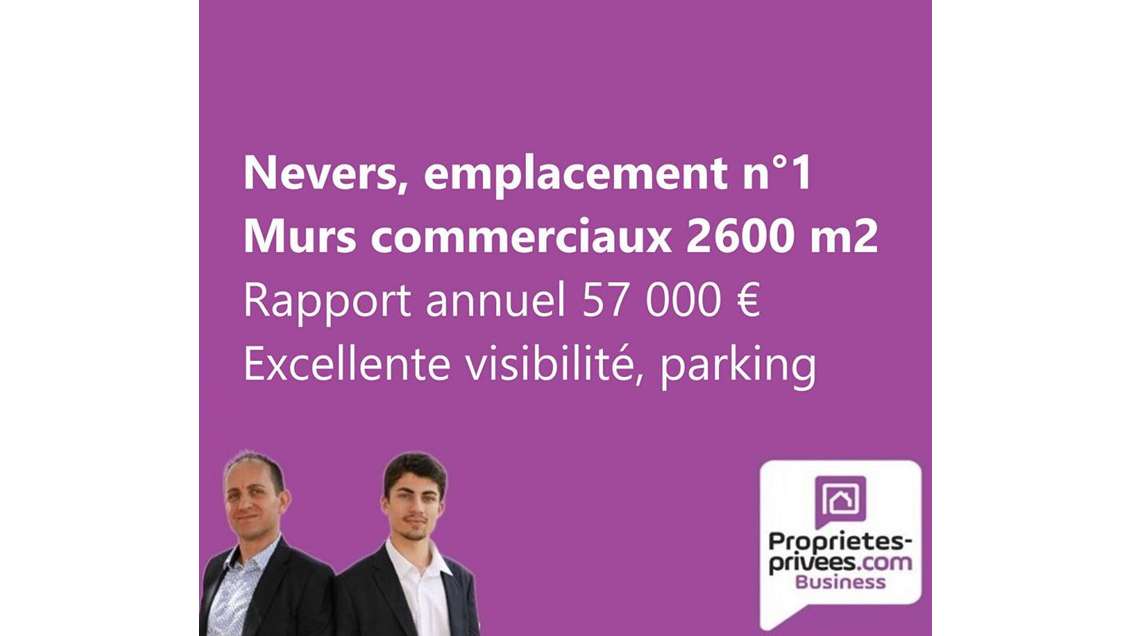A vendre murs commerciaux 2600m² empl N°1 Nevers