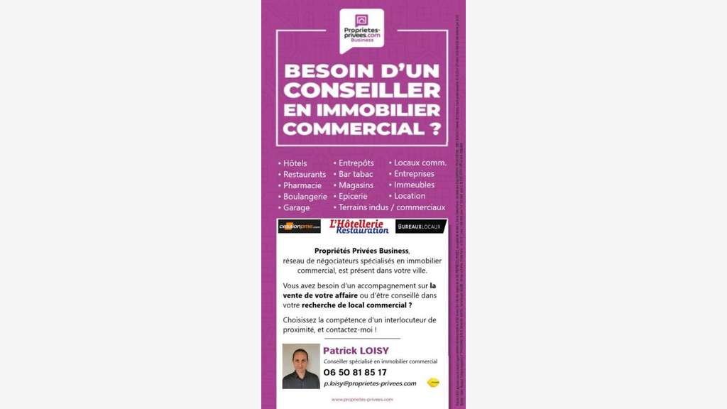 A vendre local de 200m² accès PMR à Nevers gare