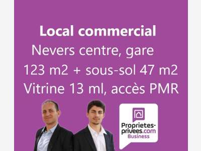 A vendre local de 200m² accès PMR à Nevers gare