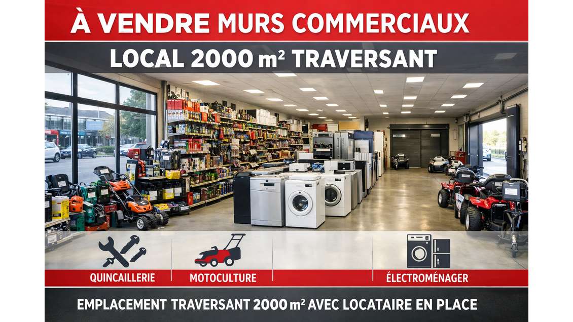 MURS COMMERCIAUX MIXTES 2000 m² COEUR DE VILLE NO