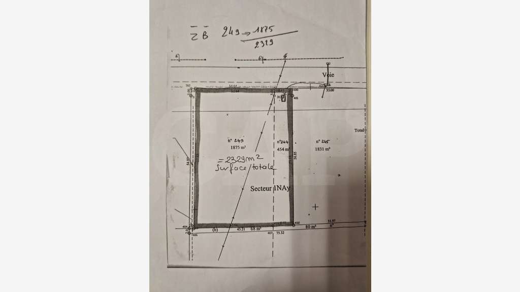 Vente foncier 2329m² zone d'activités Pommeret
