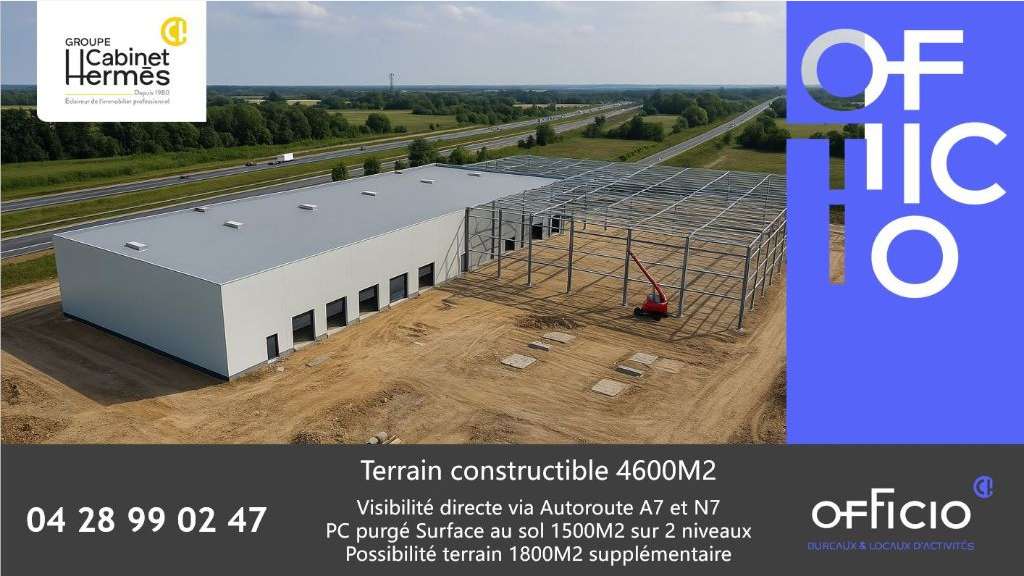 AV local 550m² parcelle 4660m² Portes les Valence