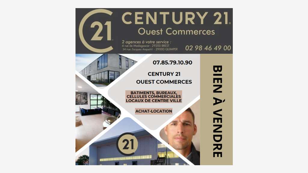 Vente entrepôt de 380m² + mezzanine à Quimper