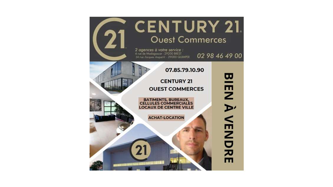 Vente entrepôt de 380m² + mezzanine à Quimper