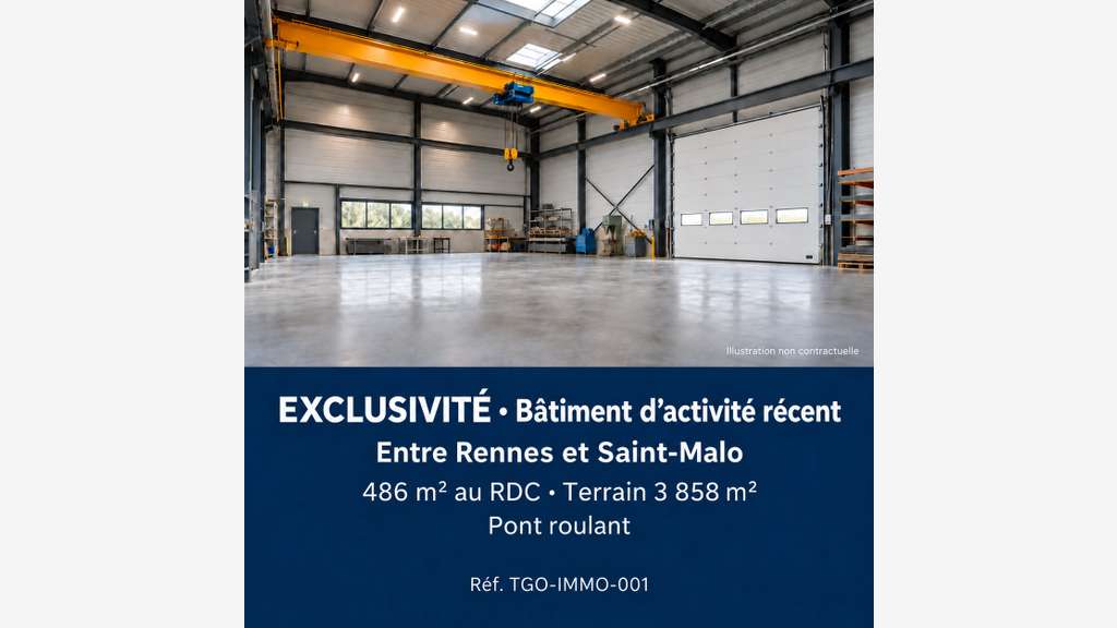Exclusivité – Bâtiment d’activité récent entre Ren