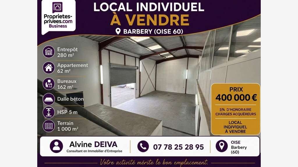 BARBERY - Local d'activité + Appartement 405 m²