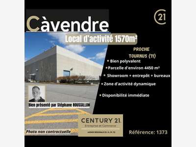 Vente local d'activité 1570m² proche Tournus