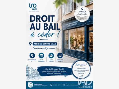 Cède local commercial 17m² à Annecy vielle ville