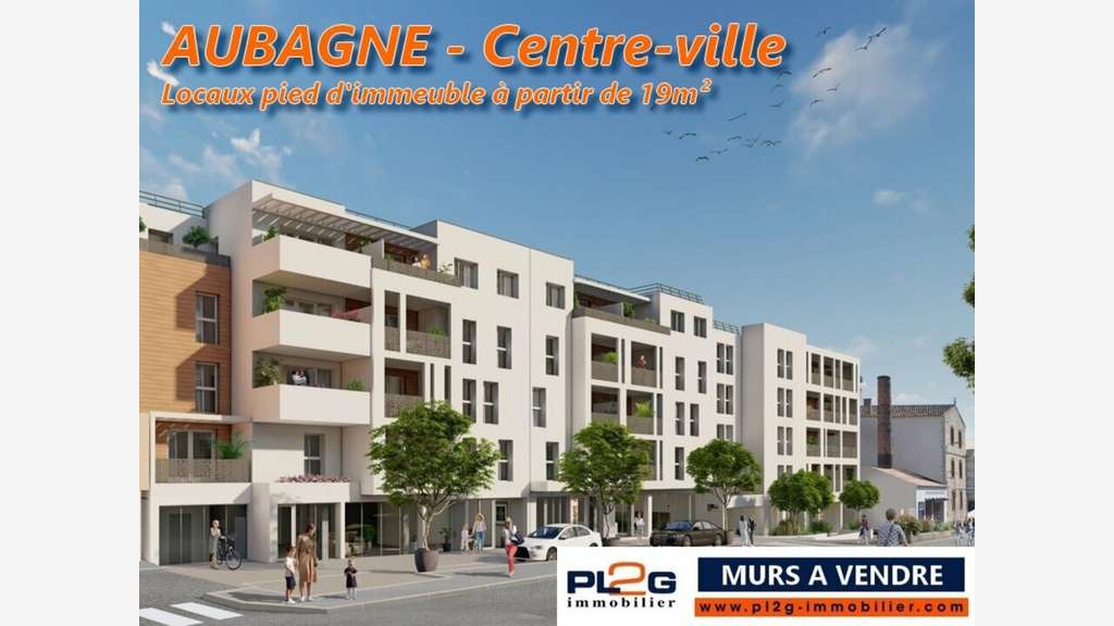 A vendre 5 cellules de 19m² à 128,8m² à Aubagne