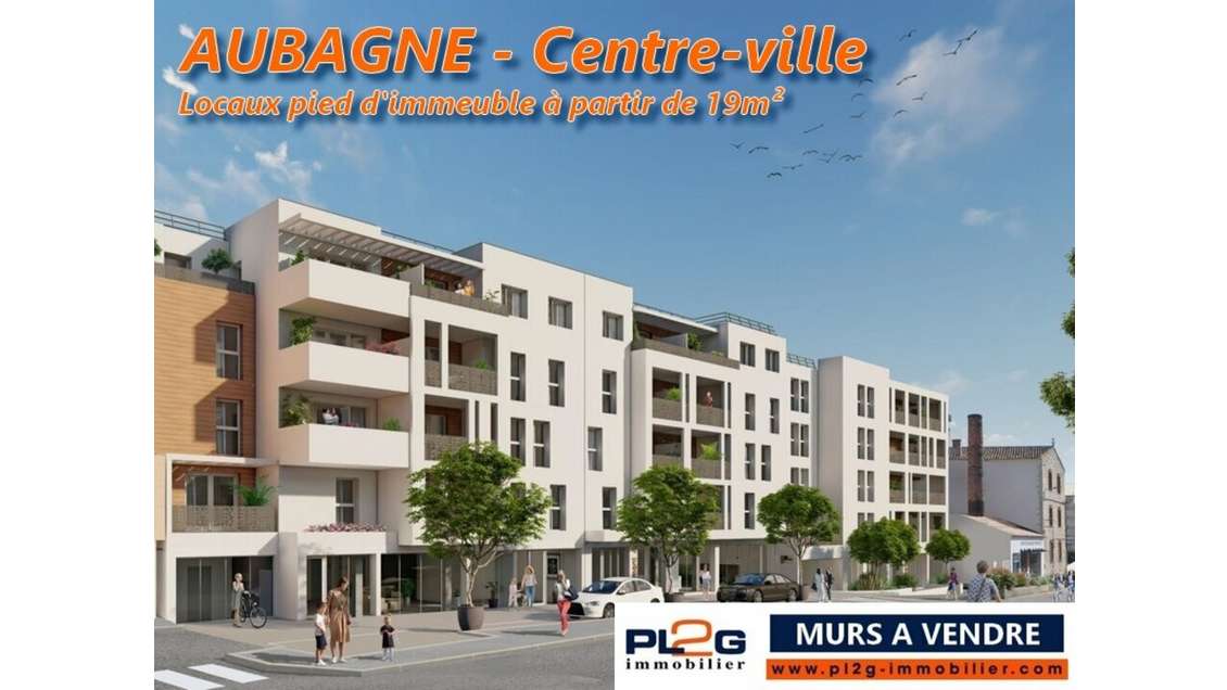 A vendre 5 cellules de 19m² à 128,8m² à Aubagne