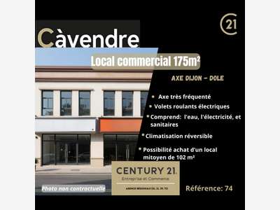 Vente local 175m² axe passant entre Dole et Dijon