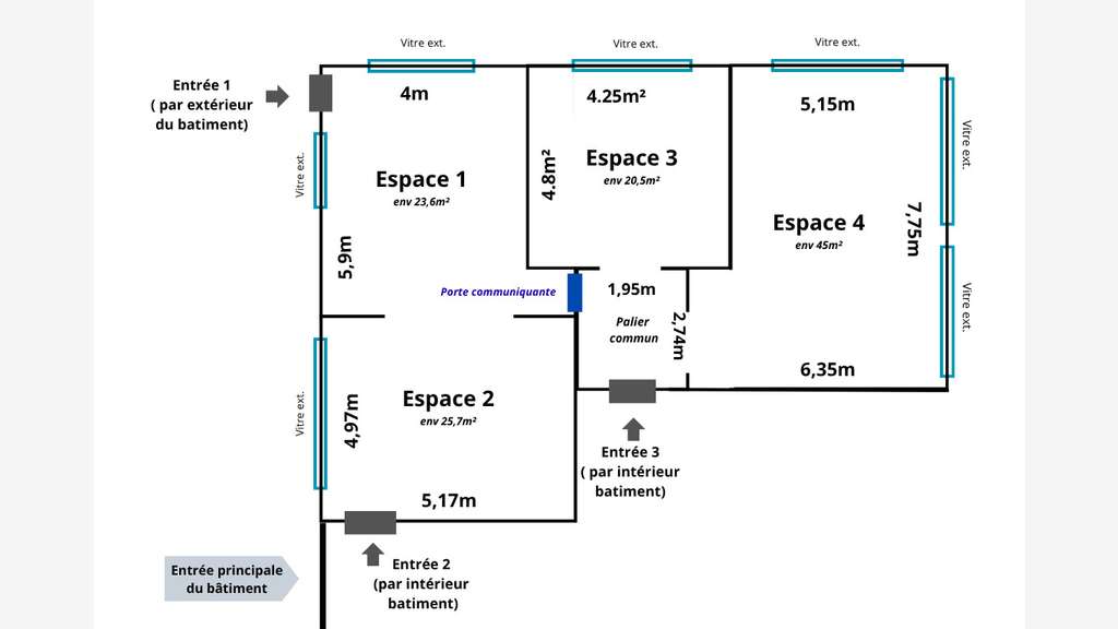 Local 120m² divisible 5 parkings Agroparc Avignon