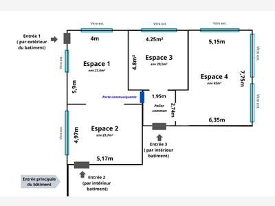 Local 120m² divisible 5 parkings Agroparc Avignon