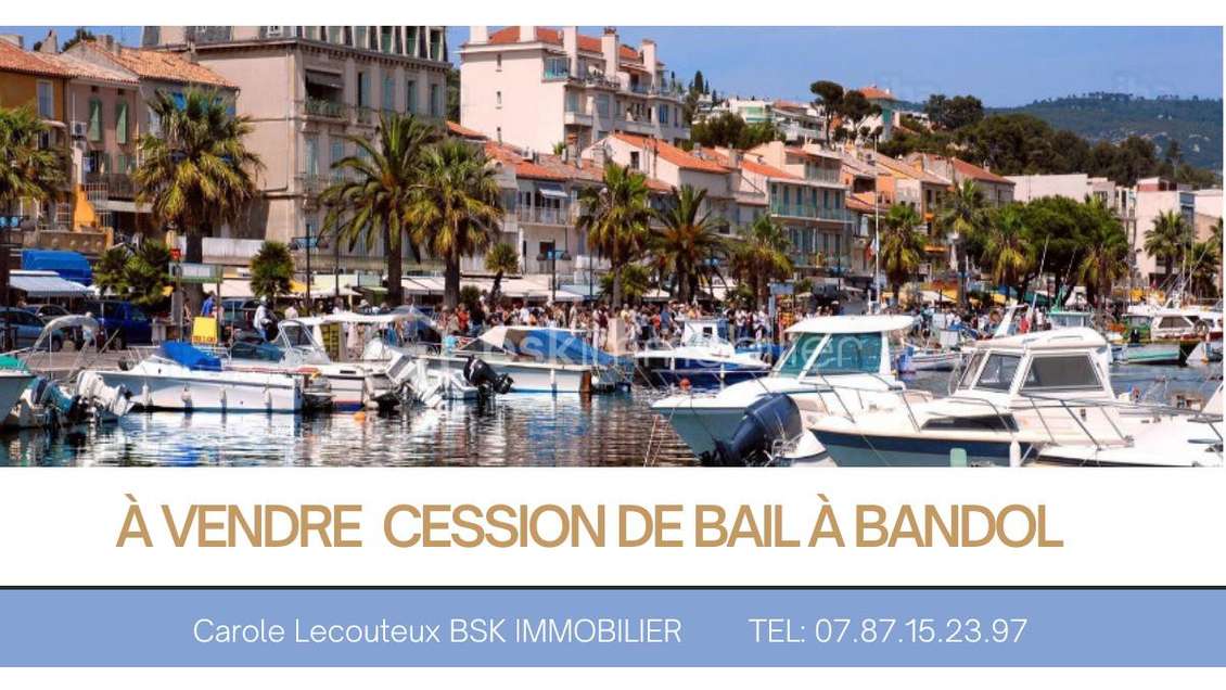 Cession de bail local 25m² empl idéal à Bandol