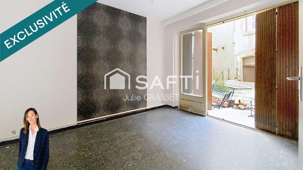 AV local commercial + appart 103m² Béziers centre