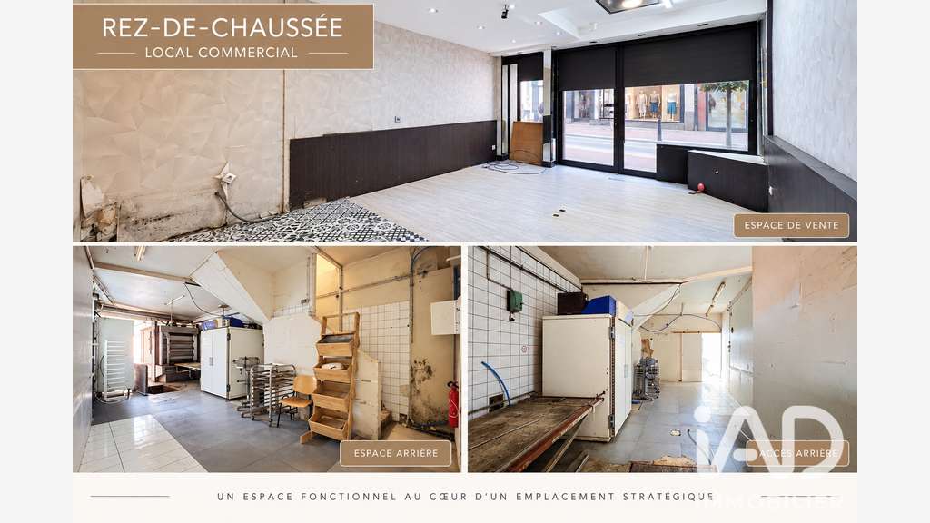 Vente local commercial libre de 180m² à Bolbec