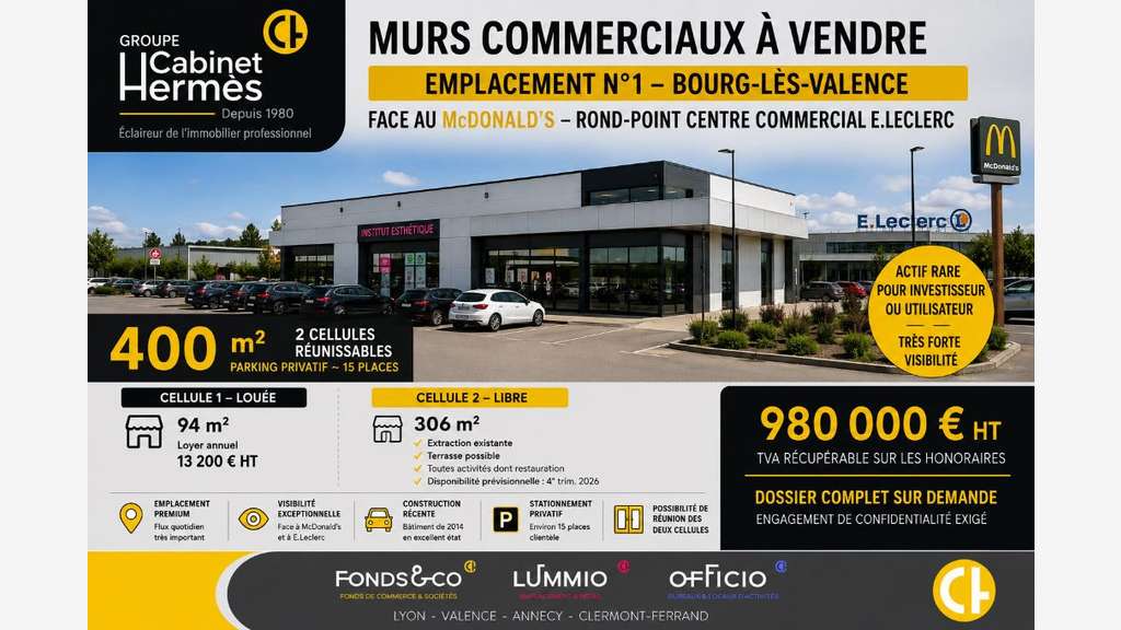 Murs commerciaux à vendre à Bourg-lès-Valence