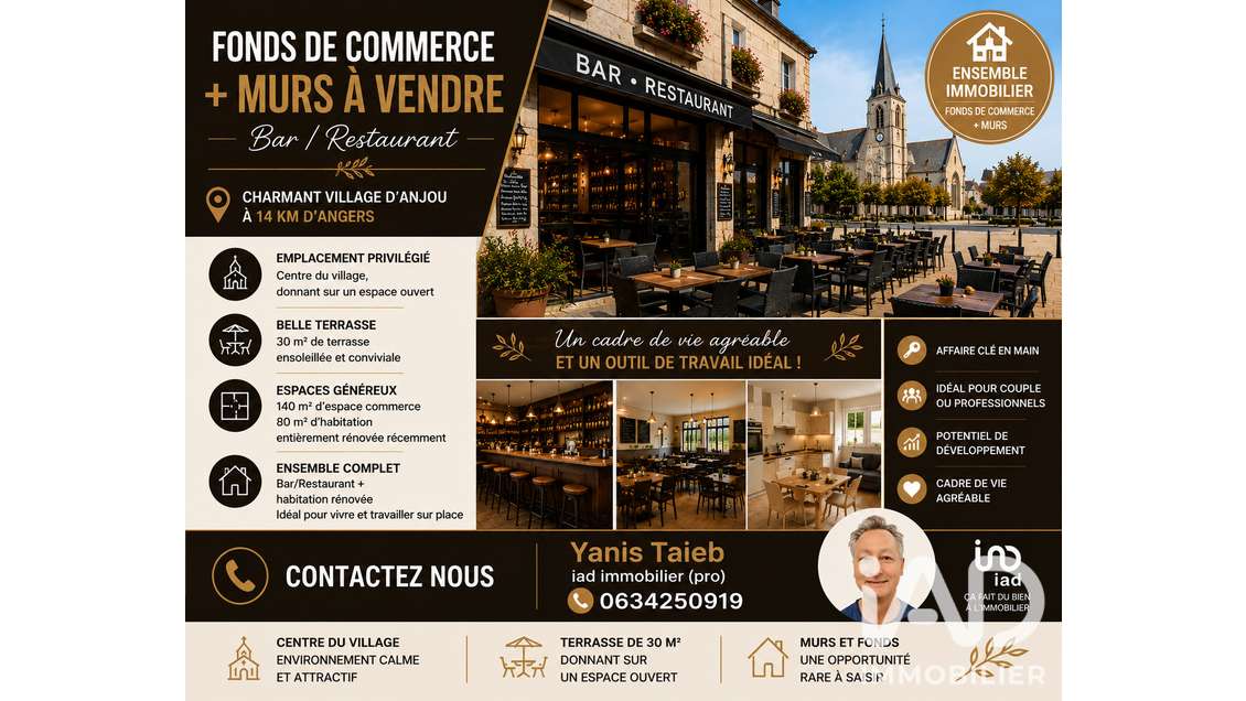 Local commercial à Briollay