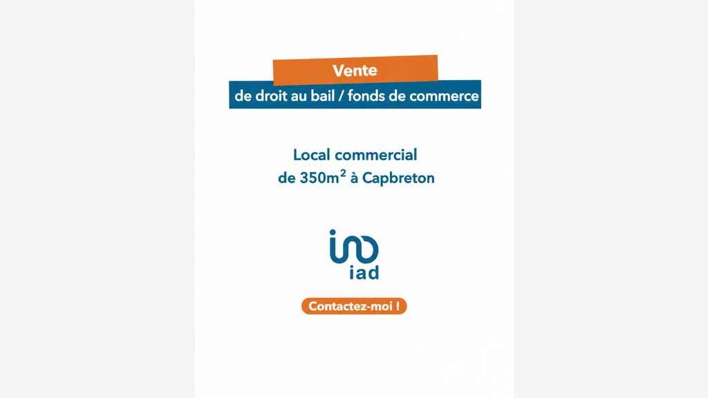 AV local commercial 350m² axe passant Capbreton
