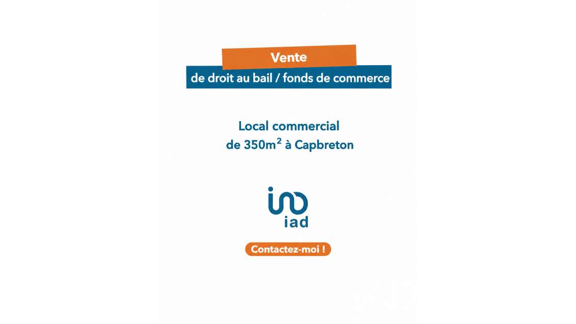 AV local commercial 350m² axe passant Capbreton 