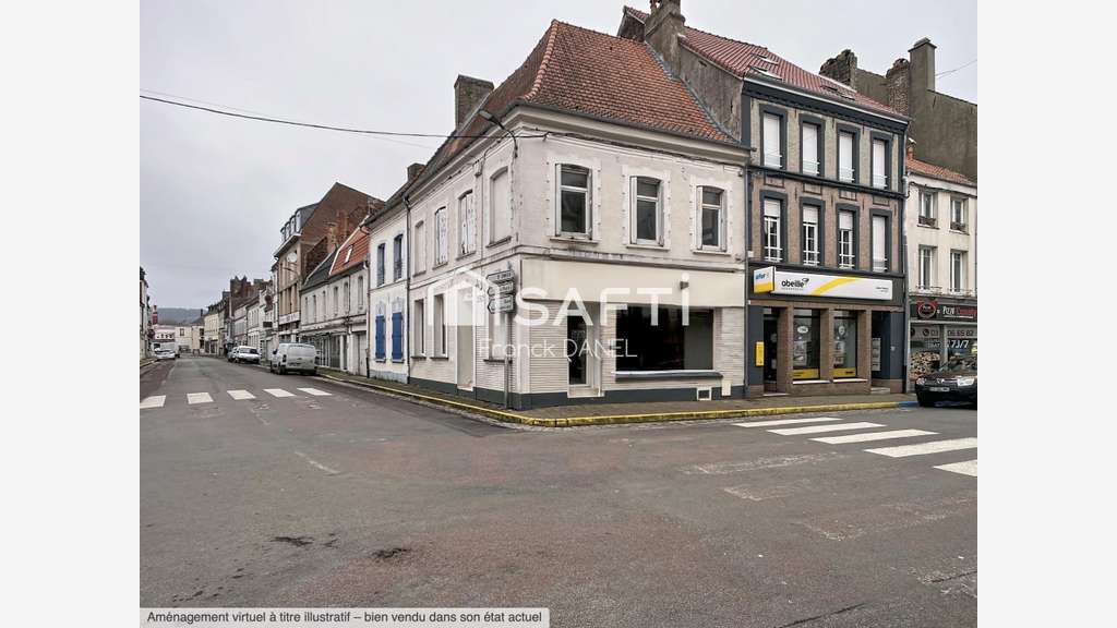 Vente ensemble immobilier mixte d'angle à Hesdin
