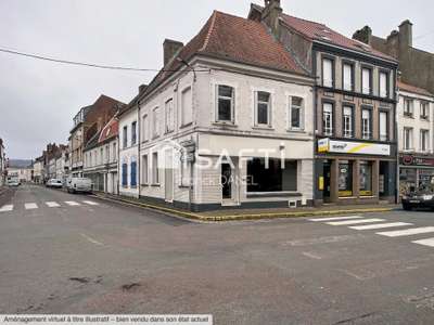 Vente ensemble immobilier mixte d'angle à Hesdin