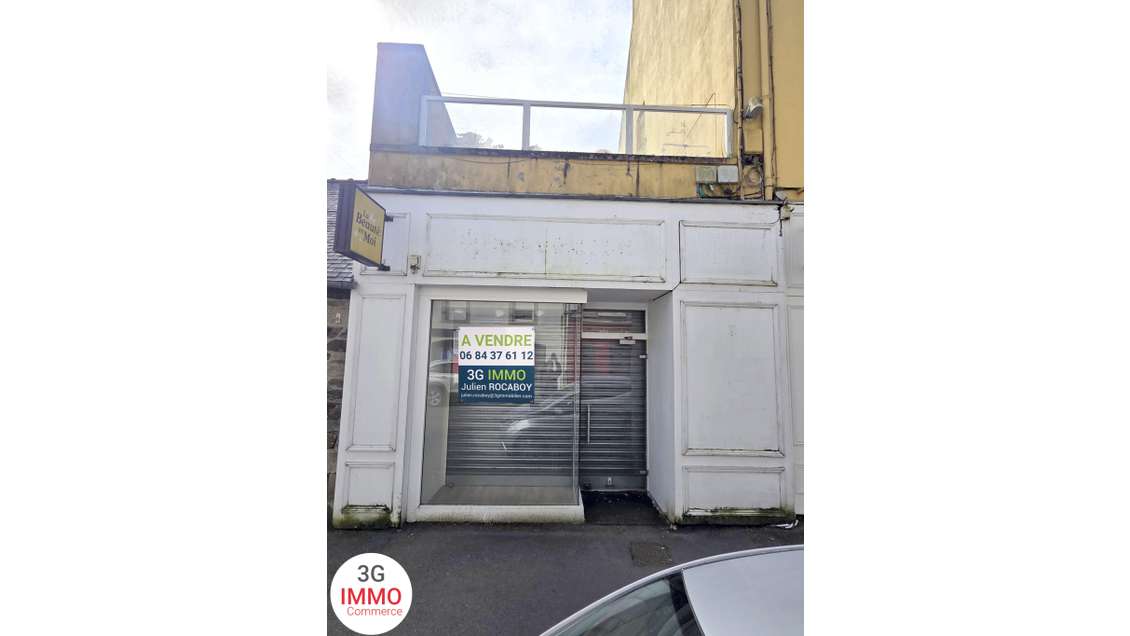 Vente local commercial 65m² centre-ville Carhaix