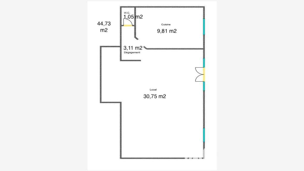 Vente local professionnel 44m² à Cavaillon centre