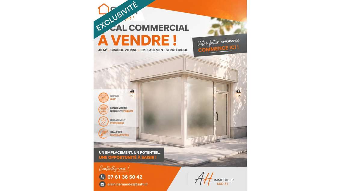 HYPER CENTRE CAZERES - LOCAL COMMERCIAL 40 M2