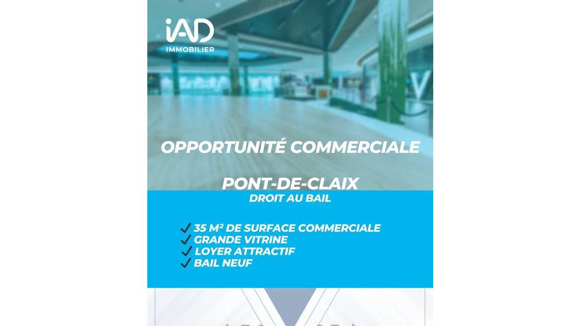 Vente droit au bail 64m² à Pont-de-Claix