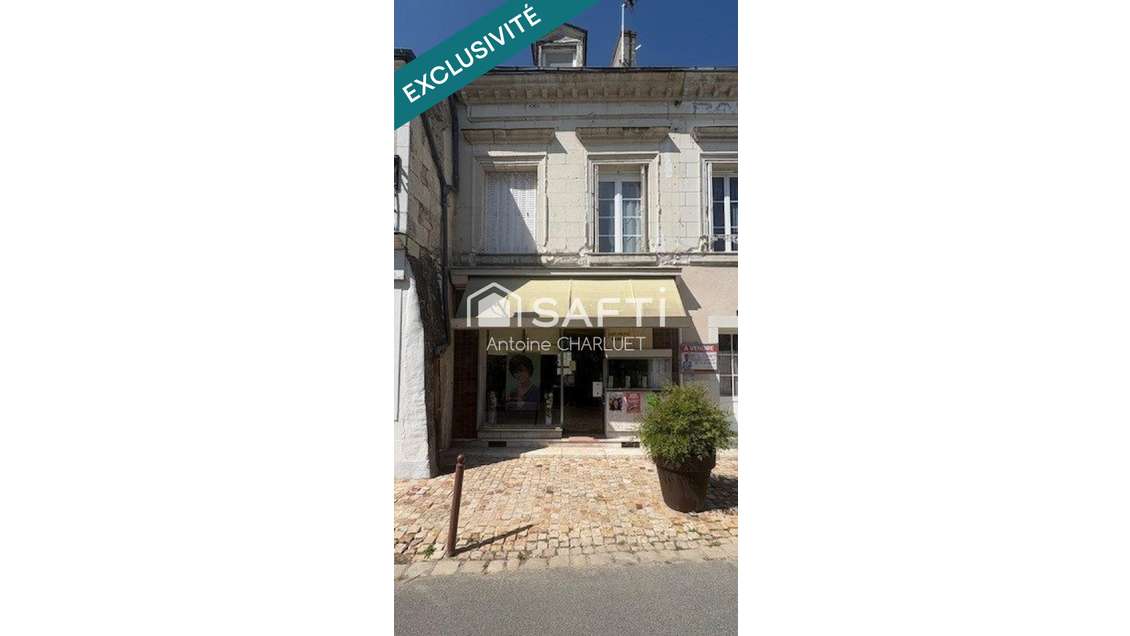 Vente local 35m² et appart à Châtillon-sur-Indre