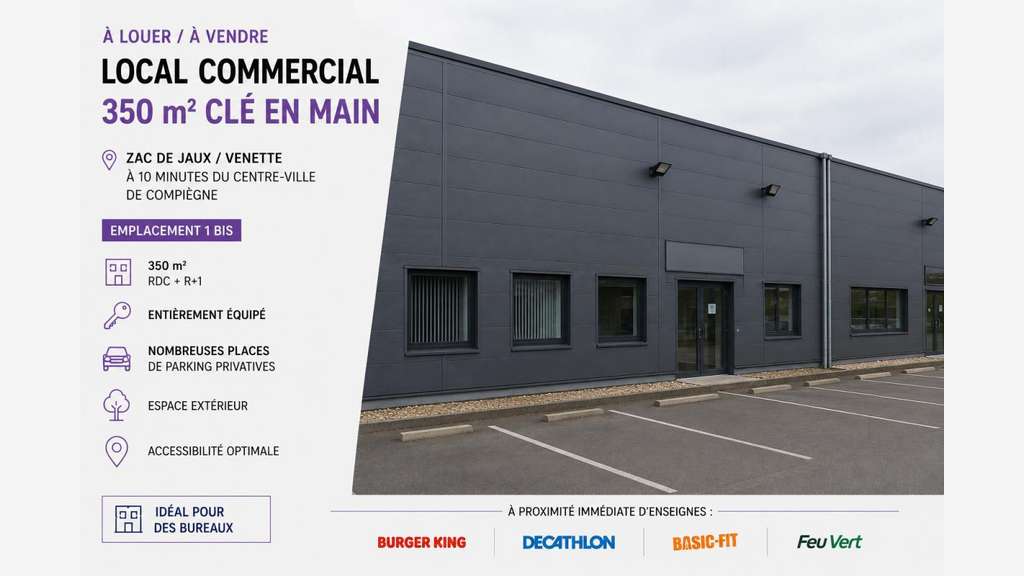 SECTEUR JAUX (60) - BUREAUX / LOCAL PROFESSIONNEL