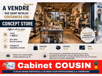 Vente concept store rue Saint Nicolas à Coutances