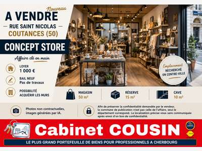 Vente concept store rue Saint Nicolas à Coutances