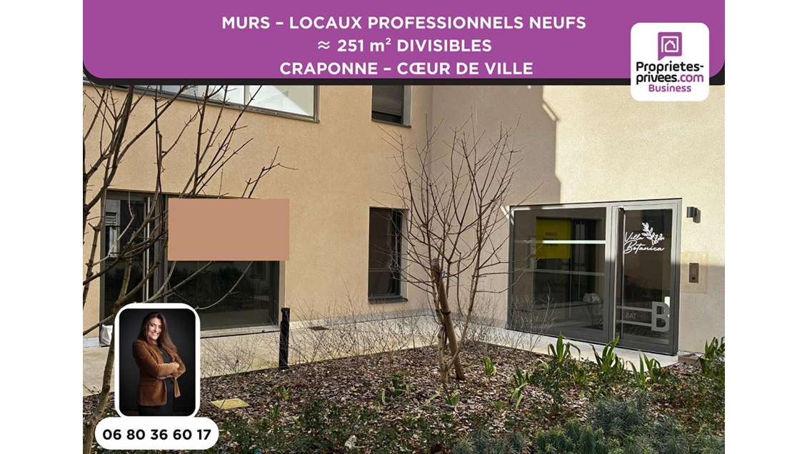 A vendre locaux professionnels 251m² à Craponne