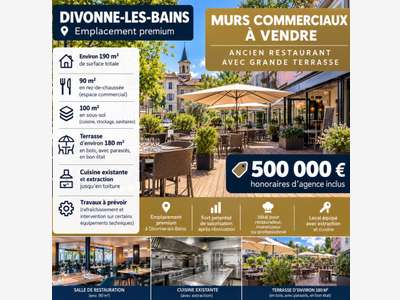 Murs restaurant 190m² à vendre à Divonne les Bains