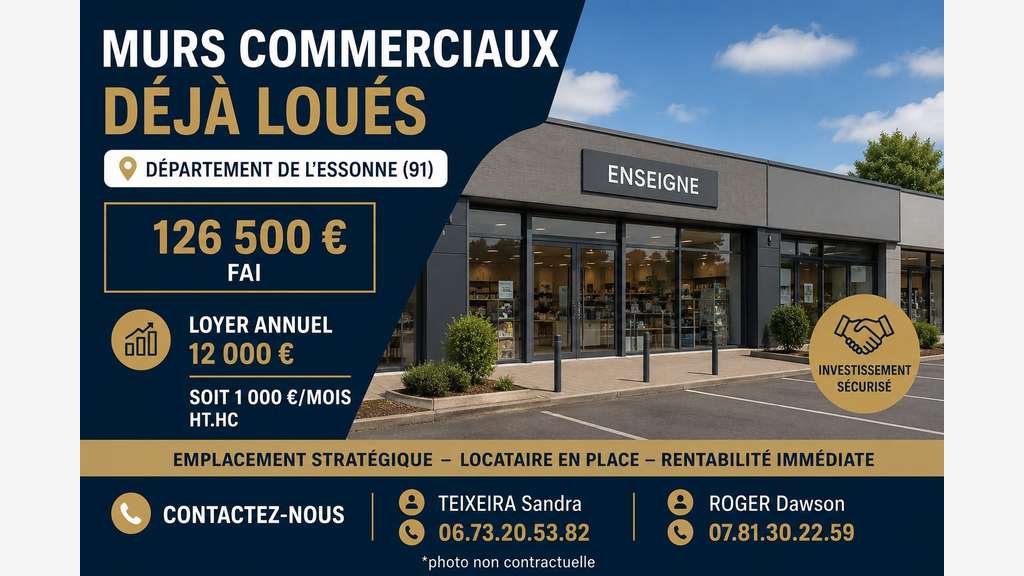 AV murs commerciaux de 50m² à Évry-Courcouronnes