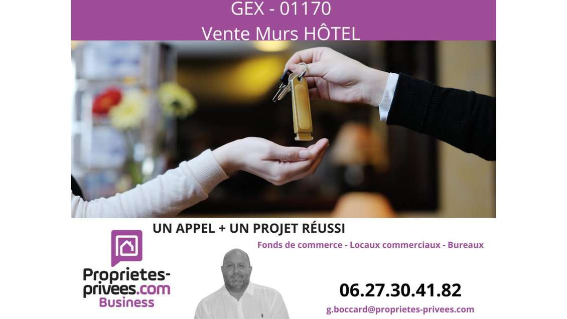 Vente murs commerciaux hôtel 1.400m² à Gex