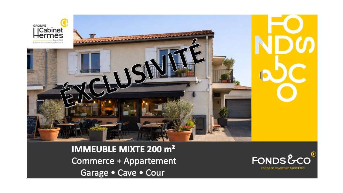 Vente immeuble commerce + habitation 240m² Ardèche