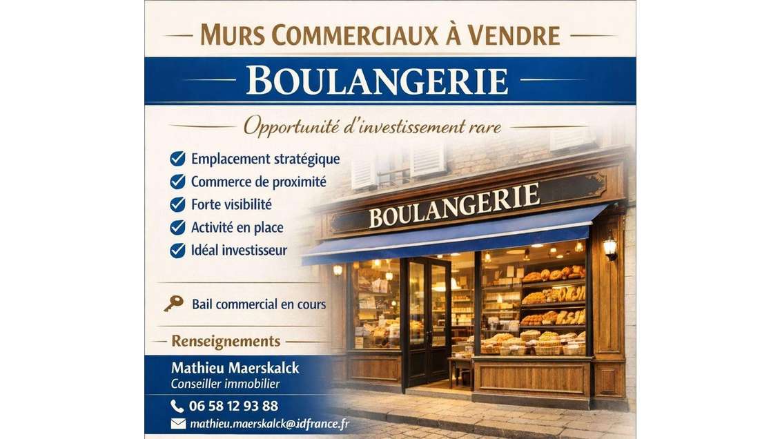 Vente murs occupés boulangerie 300m² à Incourt