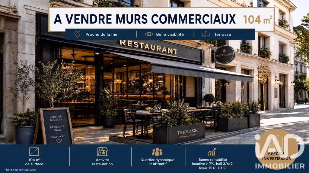 Vente local commercial 104m² à La Grande-Motte