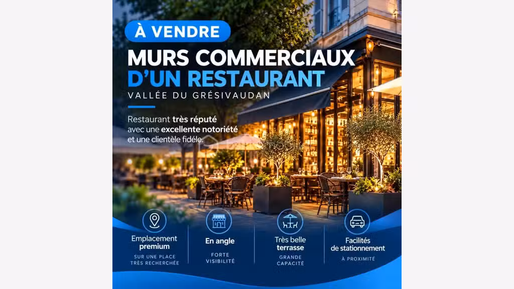 Murs commerciaux 160 m² - Vallée du Grésivaudan