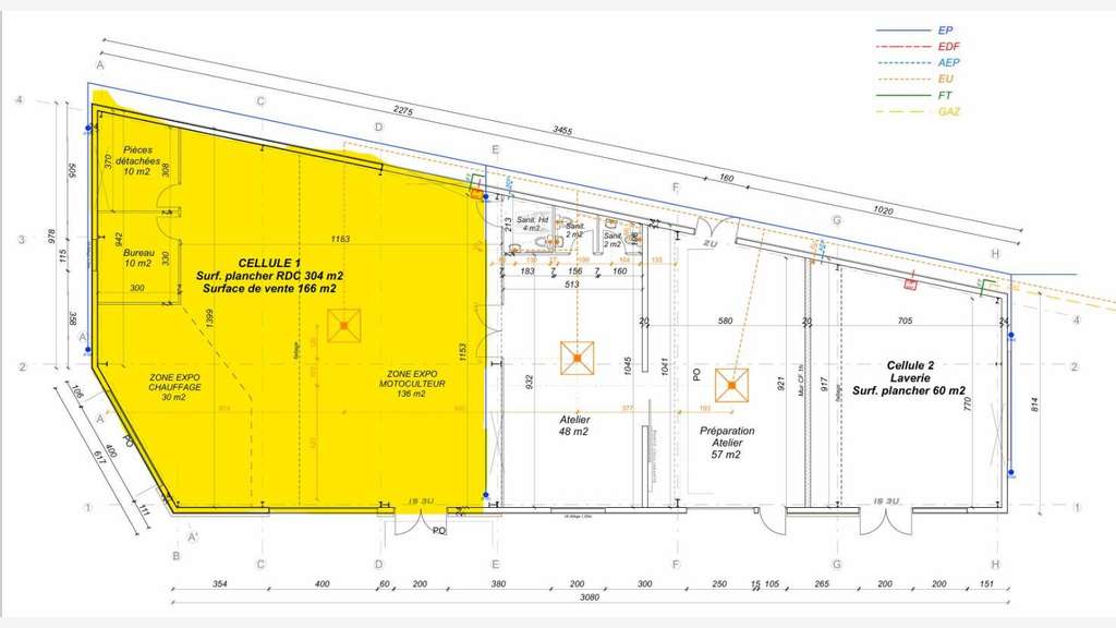 A vendre locaux commerciaux 190m² à Lablachère