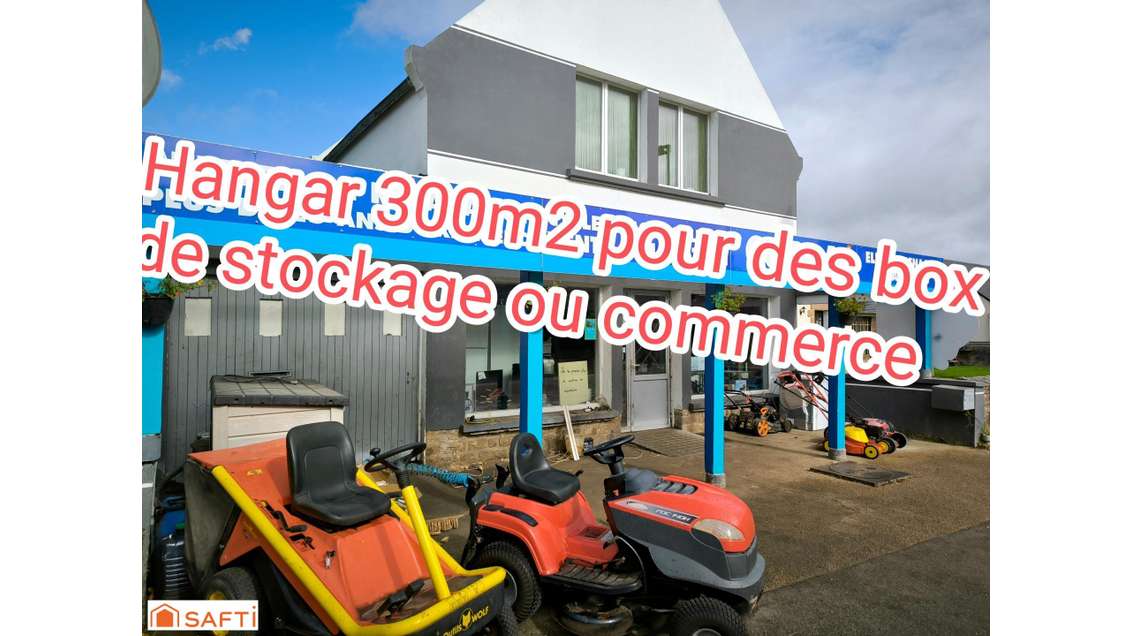 Vente local hangar stockage de 300m² à Lanmeur