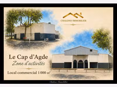 A vendre local commercial 880m² au Cap d'Agde
